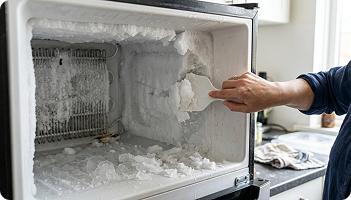 Ремонт холодильника Gorenje — покрывается льдом